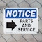 Signmission Parts And Service (Right Arrow), 10 in W x Rectangle, Plastic OS-2PACK-NS-P-710-L-17136 - alternate 8